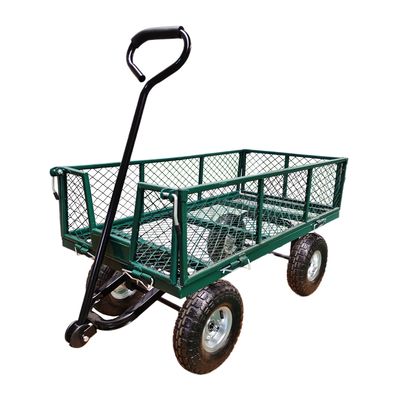 Carrinho de jardim de aço Ironton 440 lb Capacidade camião de lixo de jardim de carga pesada Roda inflável de borracha