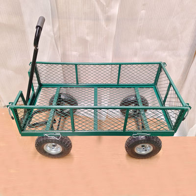 Carrinho de jardim de aço Ironton 440 lb Capacidade camião de lixo de jardim de carga pesada Roda inflável de borracha