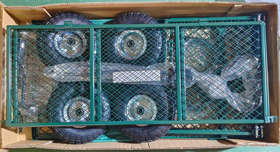 Carrinho de jardim de aço Ironton 440 lb Capacidade camião de lixo de jardim de carga pesada Roda inflável de borracha