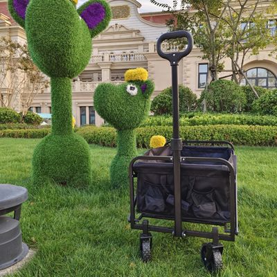 Trolley de carro de aço dobrável com rodas de PVC de 5 polegadas