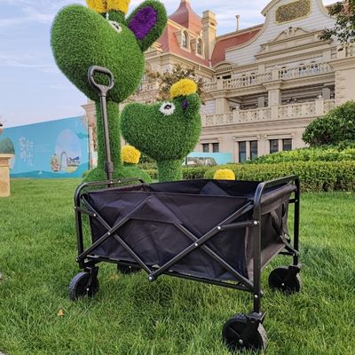 Trolley de carro de aço dobrável com rodas de PVC de 5 polegadas