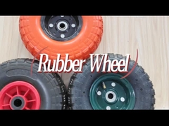 Carrinho utilitário 10 polegadas roda de borracha 3,50-4 pneu com carga 120LB roda pneumática